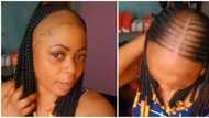 "O wrong now": Lady leaves internet users stunned over condition of her hair