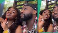 "Sophia is typing": Fans react as clip of Davido throwing Chioma a kiss while out on date goes viral