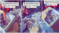 "Even Dangote can't make this": Man packs out over N2m from his piggy bank after breaking it in video