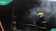 BREAKING: Tragic scenes as fire razes church in Lagos