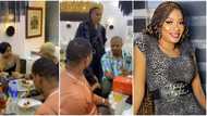 Video of Yul Edochie's 1st wife, May, with Alexx Ekubo, IK Ogbonna, others stirs reactions