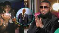 Davido reacts to AY Makun's apology, says "nah today", fans react to photo used to caption comment
