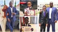 Obi Cubana and wife Lush Eby rejoice as their 3 sons bag awards at school: "Keep them coming sons"