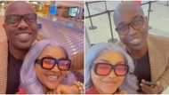 "Honeymoon loading": Video of Mercy Aigbe and hubby shamelessly loving up at airport stirs reactions