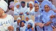 Sikirat Sindodo, friends stylishly step out in white and blue outfits for actress' mum's firdaus prayer