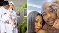 Nkechi Blessing shares hot bedroom pic with male actor from film set hours after Falegan flaunted 'oyinbo' lady