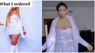 You are the problem, not the dress: Internet users share thoughts as lady expresses sadness over online order