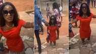 "Her make-up artist should be sacked": Lady with small stature storms mother's 78th birthday party, video trends