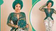 Tonto Dikeh’s outfit to mark Nigeria’s 63rd independence day leaves fans drooling: “God dey create”