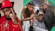 Burna Boy shares 3 generation photos of "father, son & grandson", fans react