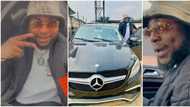 “Fake it till you make it”: Low budget Davido, Twin OBO acquires new Benz, fans react to photo and videos