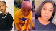 Toyin Lawani’s younger brother who is her son’s age-mate attends dad’s funeral