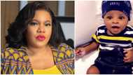 He's so cute - Fans gush as Toyin Abraham shares 5-months-old throwback video of son Ire