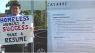Homeless man who is hungry for success hands out resume, gets hundreds of job offers after going viral