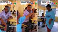 "Tell him you're serious": Bold lady proposes to her course rep in class, video shows his stunning reaction