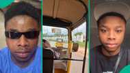 Man begins feeling guilty as keke he boarded struggles to see another passenger, people react