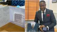 Nigerian man gets birthday surprise from colleagues who shower him with gifts, adorable photos warm hearts