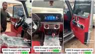 Man upgrades 2002 Mercedes Benz G Wagon to new model, changes car's seats & dashboard in video