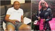 Isreal DMW rocks pink towel as he appreciates DJ Cuppy for dropping charges against him