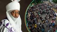 Breaking: Emir Sanusi speaks as Kano hunger protesters return to streets despite curfew