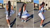 "Women will not kill me": Lady in tight gown shows of stunning dance steps in public, video goes viral