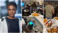 Naija jollof and chicken on display as Omoni Oboli hosts her children's 'oyinbo' friends for World Cup match