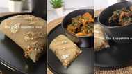 "The eba is gold-plated": Luxury garri and soup selling for N50k per plate stuns many, people react