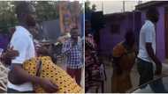 Woman and her entire family weep as taxi driver returns N400k she forgot in his car, hugs him in cute video