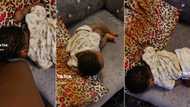 “This Pikin Dey Fear Me”: Mum Shares Video of 2-Month-Old Trying to Sit, Video Stirs Reactions