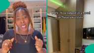 Lady who lodged at hotel in Nasarawa State shares what she saw after opening wardrobe