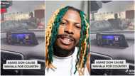 Man plays Asake's latest Joha song, hawker stands in front of his car & dances in video