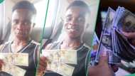 Video shows man's reaction after touching dollars for the first time in life, people react