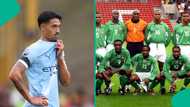 Manchester City star named after Super Eagles legend 'meets' his hero