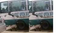"Smoh exercise": Funny photo of Nigerian man with goat on public bus goes viral