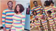 "This man dey enjoy abeg": Mercy Johnson returns to IG with beautiful video of family in matching outfits