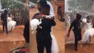 See moment couple got drenched by fire service personnel during wedding, video goes viral
