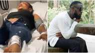 She's in pain at the hospital: Lady calls out Timaya for hitting her sister with his car and running away