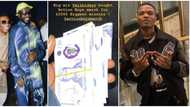 "Wizkid bought our merch for N1.6m": Singer BOJ excitedly shares, flaunts stack of pounds from Big Wiz