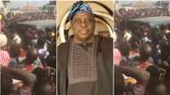 Breaking: See the huge crowd that took over Buruji Kashamu's burial place as ex-senator is finally buried (video, photos)