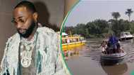 "Make nothing do am": Video of Davido arriving Gbaramatu, Delta state in ferry for carnival trends