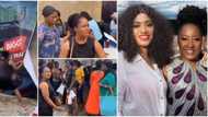 Give me my money Kachi: Angry customer causes havoc at actress Ireti Doyle’s daughter’s stall for owing her