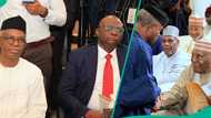Photos emerge as Atiku, Gowon, El-Rufai, Onanuga, others storm Abuja for launch of Garba Shehu’s book