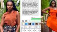 Lady who vomited in front of dispatch rider gets surprising text message from him, photo trends