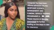 Lady gains admission to study mortuary science in her dream school