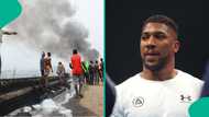 Reactions as bus rams into truck on Lagos-Ibadan expressway, days after Anthony Joshua's ordeal