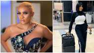 May Edochie flaunts beautiful physique as she jets off to UK in casual chic ensemble