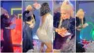 Bobrisky rains cash on Mercy Eke at talk-of-town 28th birthday despite being called out for owing millions