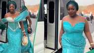 "You all rock": Ladies slay in green asoebi dresses, netizens share mixed reactions