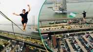 "I couldn't believe": Video & more pictures of Jaan Roose walking on rope across Lagos bridge trends