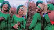 "What is this?" 3 ladies wear funny green dresses, weird makeup, get comic reactions